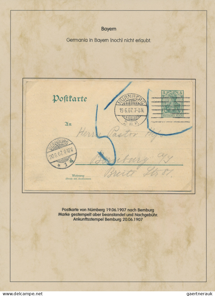 Bayern - Marken Und Briefe: 1907-1920, Germania-Ausgaben, Spezialsammlung Sauber - Otros & Sin Clasificación