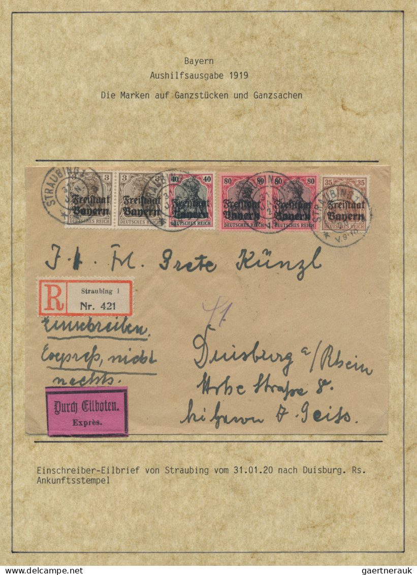 Bayern - Marken Und Briefe: 1907-1920, Germania-Ausgaben, Spezialsammlung Sauber - Autres & Non Classés