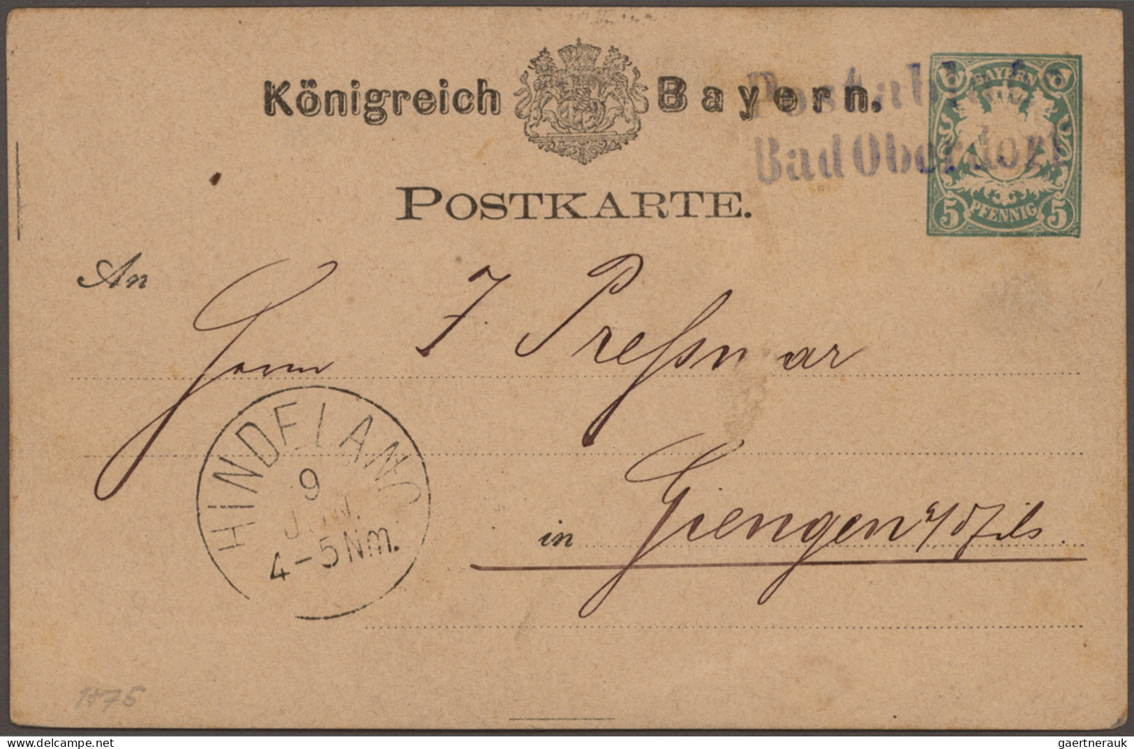 Bayern - Ganzsachen: 1875/1920, Nette Partie Von Ca. 82 Gebrauchten Und Ungebrau - Otros & Sin Clasificación