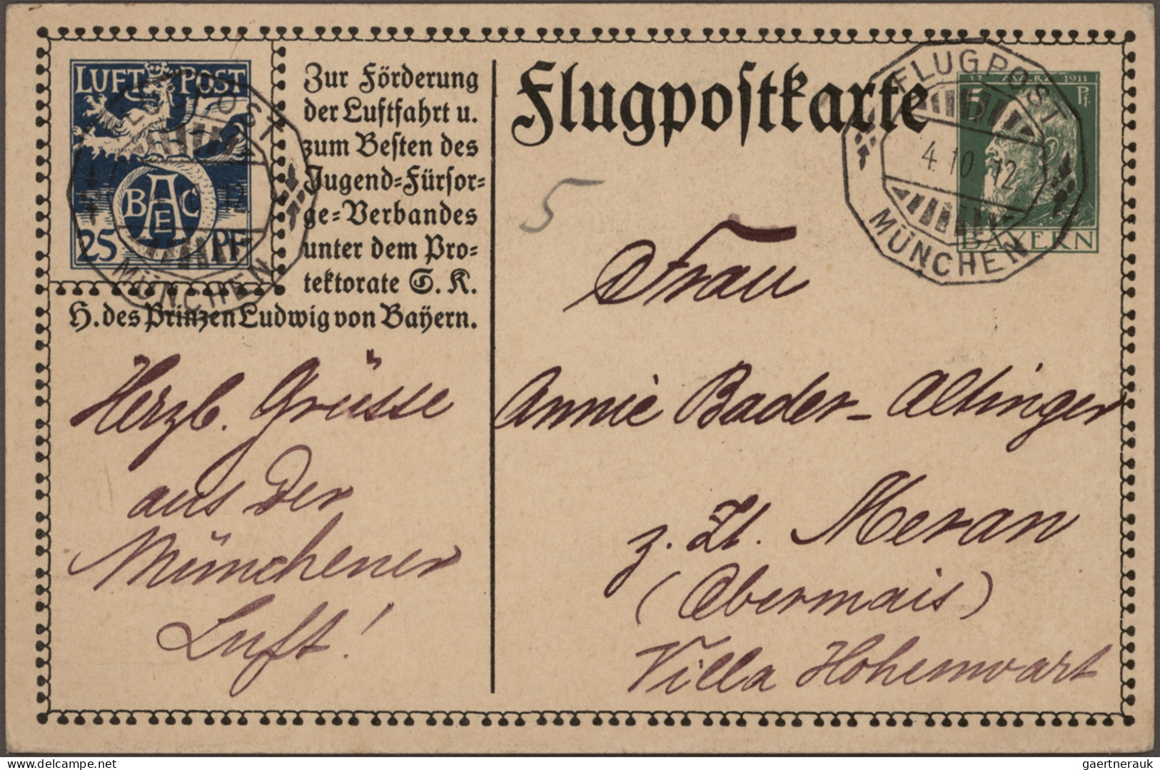 Bayern - Ganzsachen: 1875/1920, nette Partie von ca. 82 gebrauchten und ungebrau