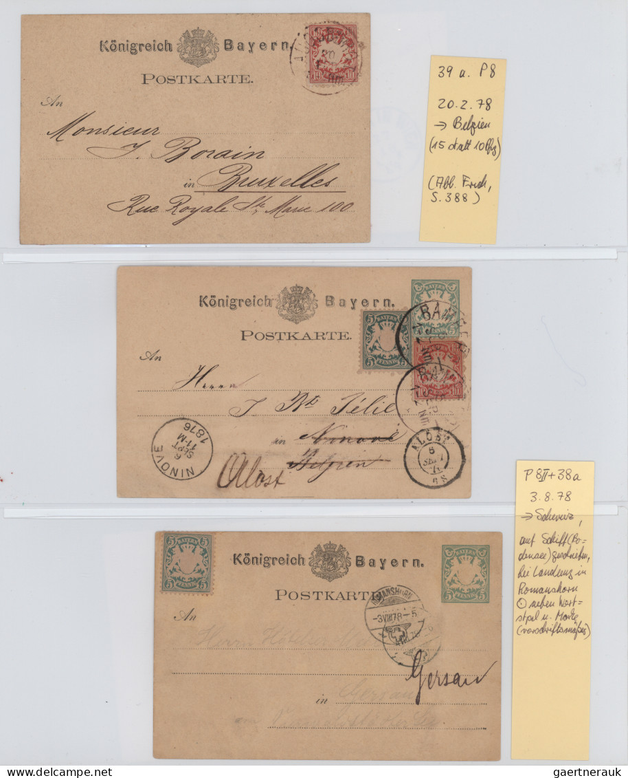 Bayern - Ganzsachen: 1877/1909, Vielseitige Sammlung Von 54 Fast Nur Gebrauchten - Other & Unclassified