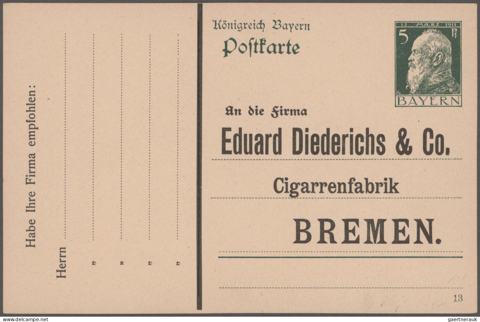 Bayern - Ganzsachen: 1880/1920 (ca.), Partie mit fast 200 gebrauchten/ungebrauch