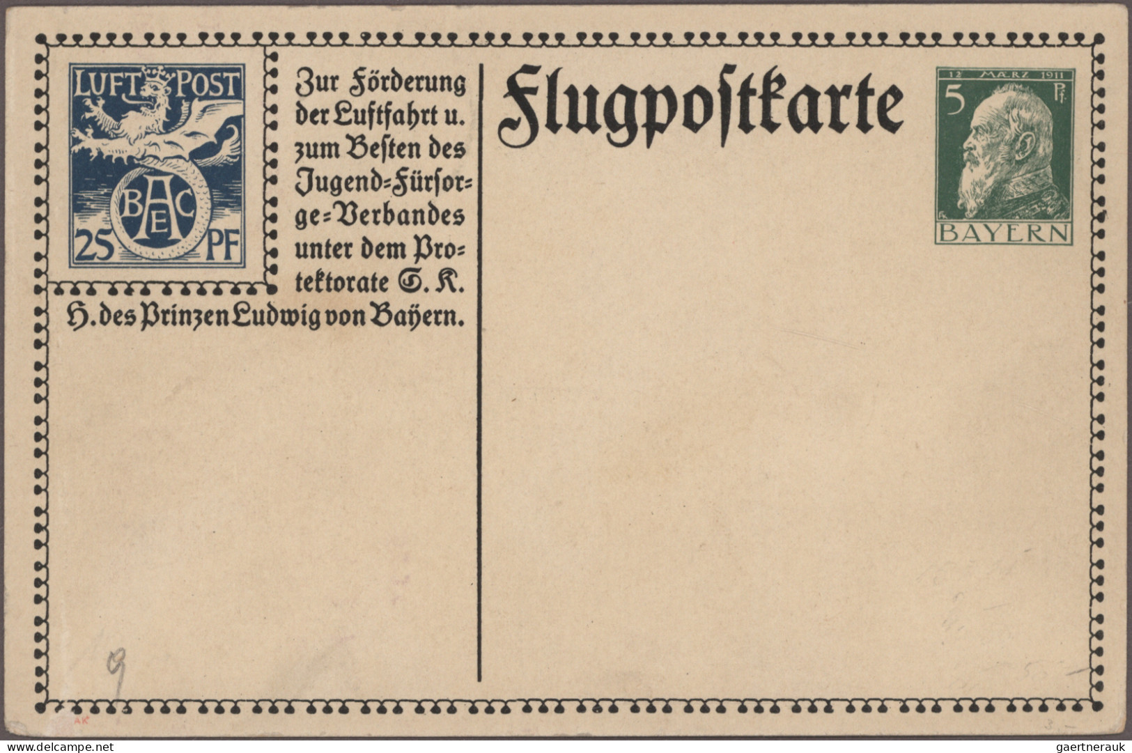 Bayern - Ganzsachen: 1880/1920 (ca.), Partie Von Ca. 120 Gebrauchten Und Ungebra - Otros & Sin Clasificación