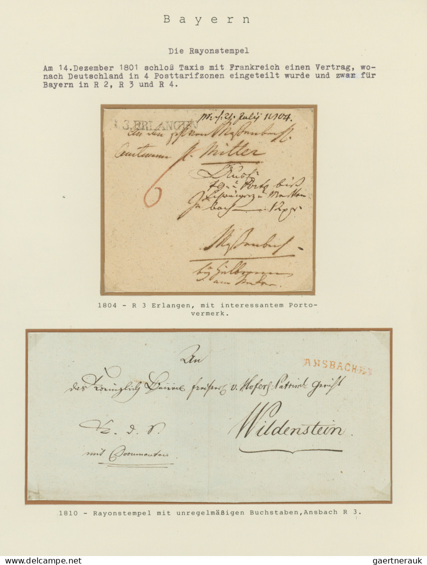 Bayern - Ortsstempel: 1750/1910 (ca.), Sammlung Von Ca. 100 Belegen (Briefe/Post - Autres & Non Classés