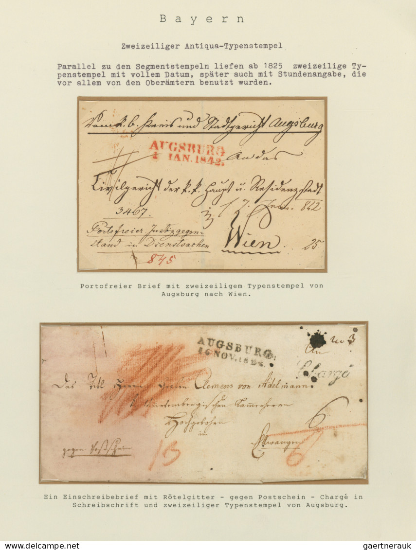 Bayern - Ortsstempel: 1750/1910 (ca.), Sammlung Von Ca. 100 Belegen (Briefe/Post - Other & Unclassified