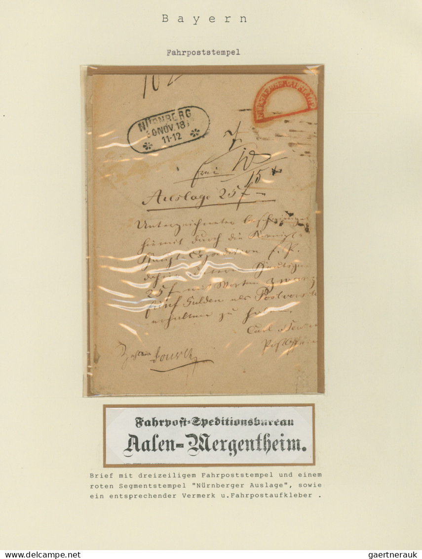 Bayern - Ortsstempel: 1750/1910 (ca.), Sammlung Von Ca. 100 Belegen (Briefe/Post - Autres & Non Classés