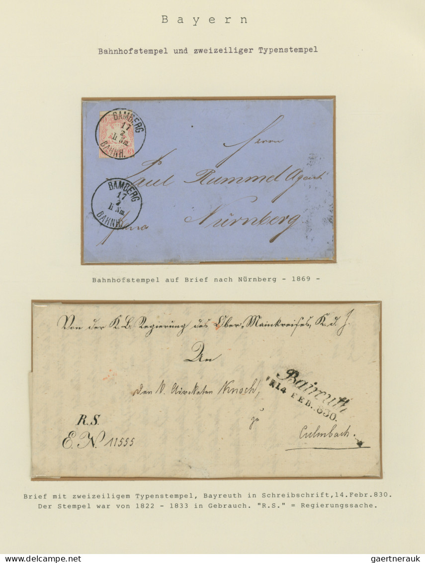 Bayern - Ortsstempel: 1750/1910 (ca.), Sammlung Von Ca. 100 Belegen (Briefe/Post - Autres & Non Classés