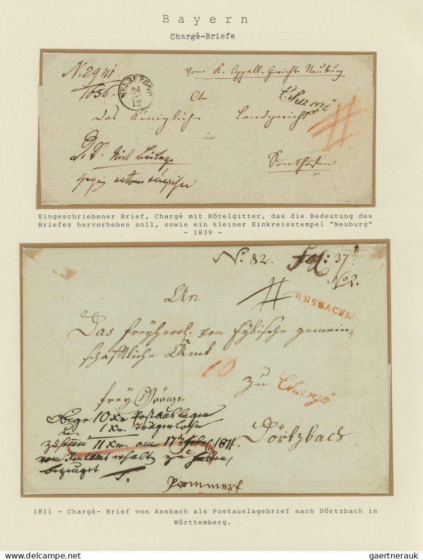 Bayern - Ortsstempel: 1750/1910 (ca.), Sammlung von ca. 100 Belegen (Briefe/Post