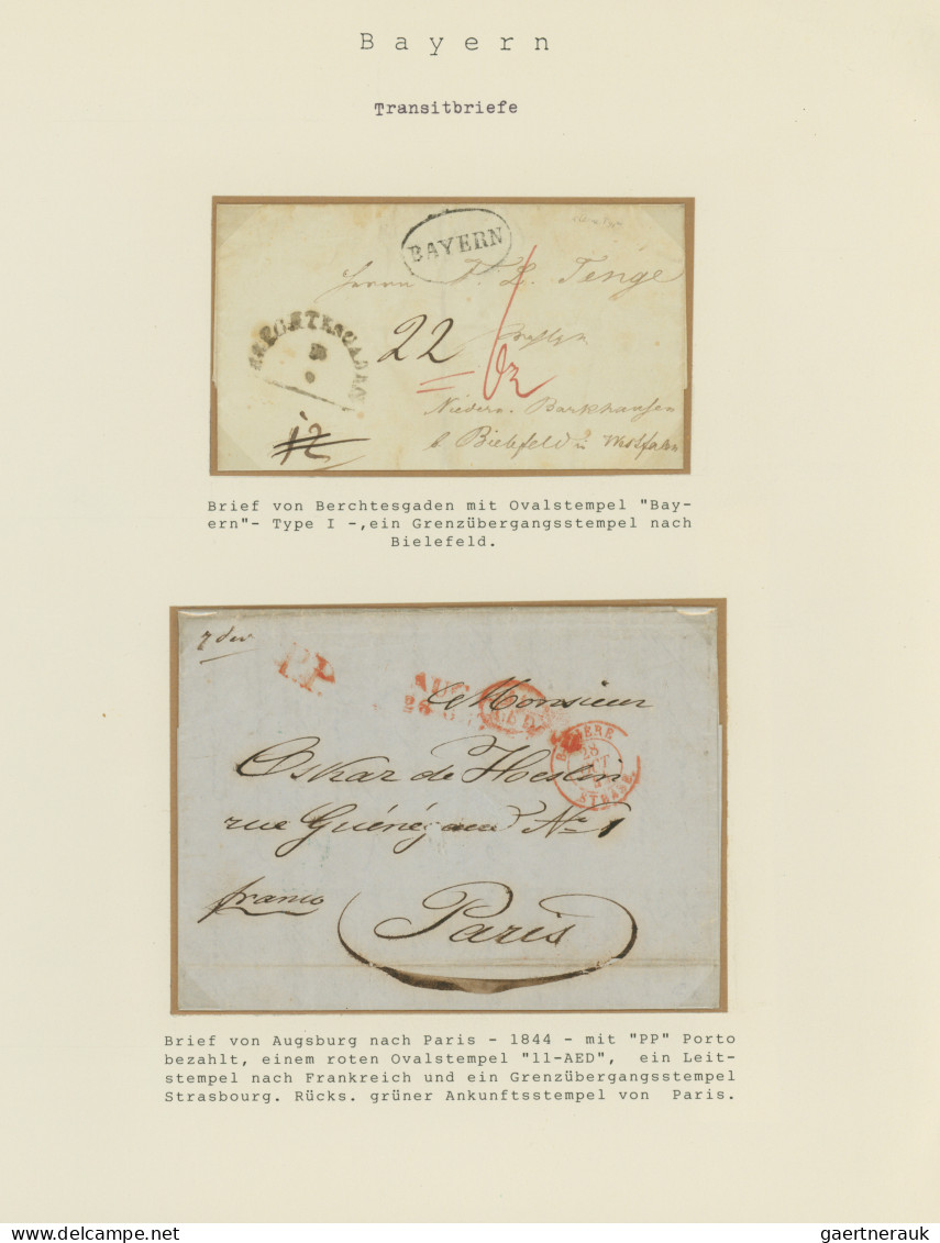 Bayern - Ortsstempel: 1750/1910 (ca.), Sammlung von ca. 100 Belegen (Briefe/Post