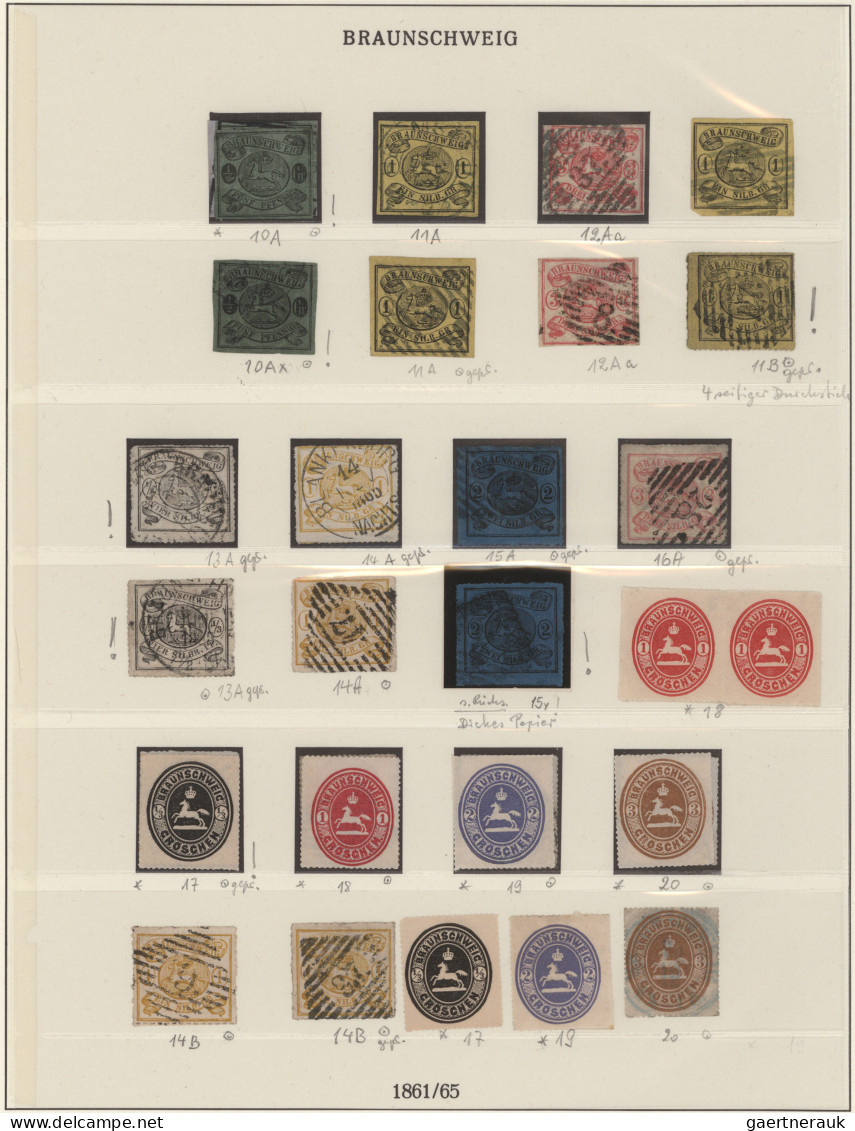 Braunschweig - Marken Und Briefe: 1852-1867, Sammlung Meist Gestempelt Mit Fast - Braunschweig