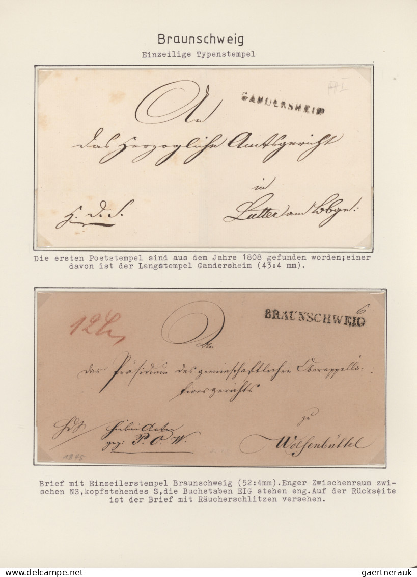 Braunschweig - Ortsstempel: 1801/1887, Sammlung Von Ca. 45 Belegen, Meist Marken - Braunschweig