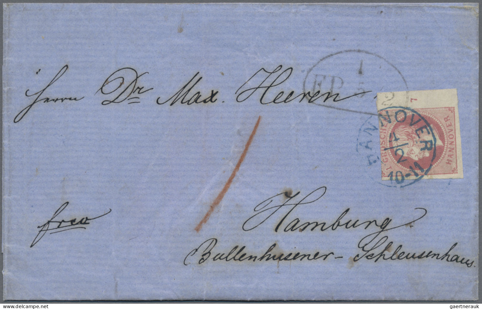 Hannover - Marken Und Briefe: 1850/1864 (ca.), Grundstocksammlung Mit Zahlreiche - Hanover