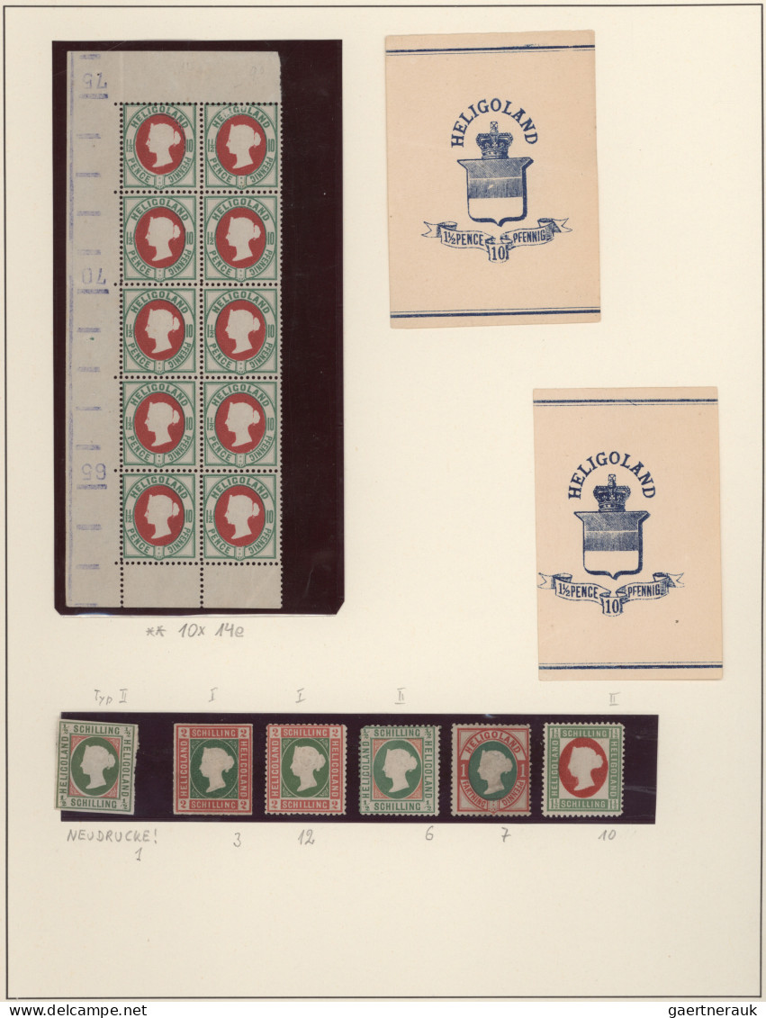 Helgoland - Marken Und Briefe: 1867-1879, Sammlung In Beiden Erhaltungen, Mit Sp - Helgoland