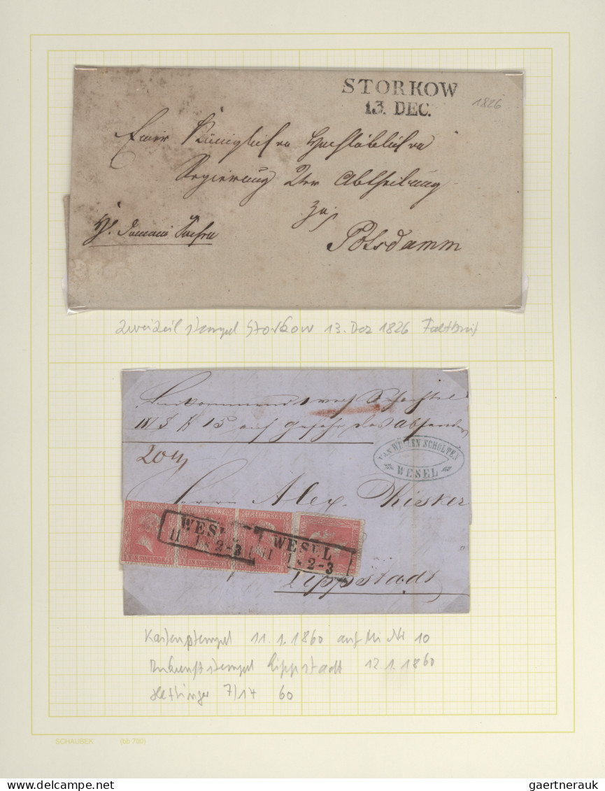 Preußen - Marken Und Briefe: 1826/1869 (ca), Reichhaltige Partie Im Selbstgestal - Autres & Non Classés