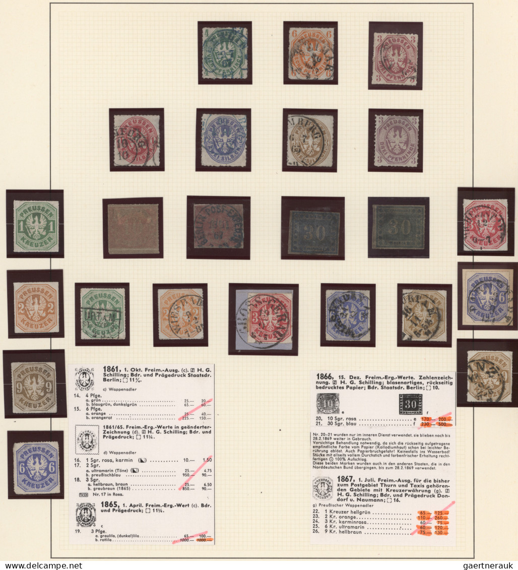 Preußen - Marken Und Briefe: 1850-1867, Sammlung Ungebraucht Bzw. Gebraucht Auf - Autres & Non Classés