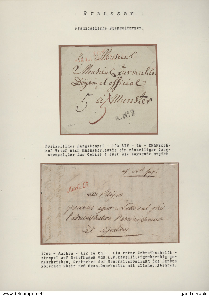 Preußen - Stempel: 1590/1900 (ca.), vielseitige Sammlung von ca. 140 Belegen (Br