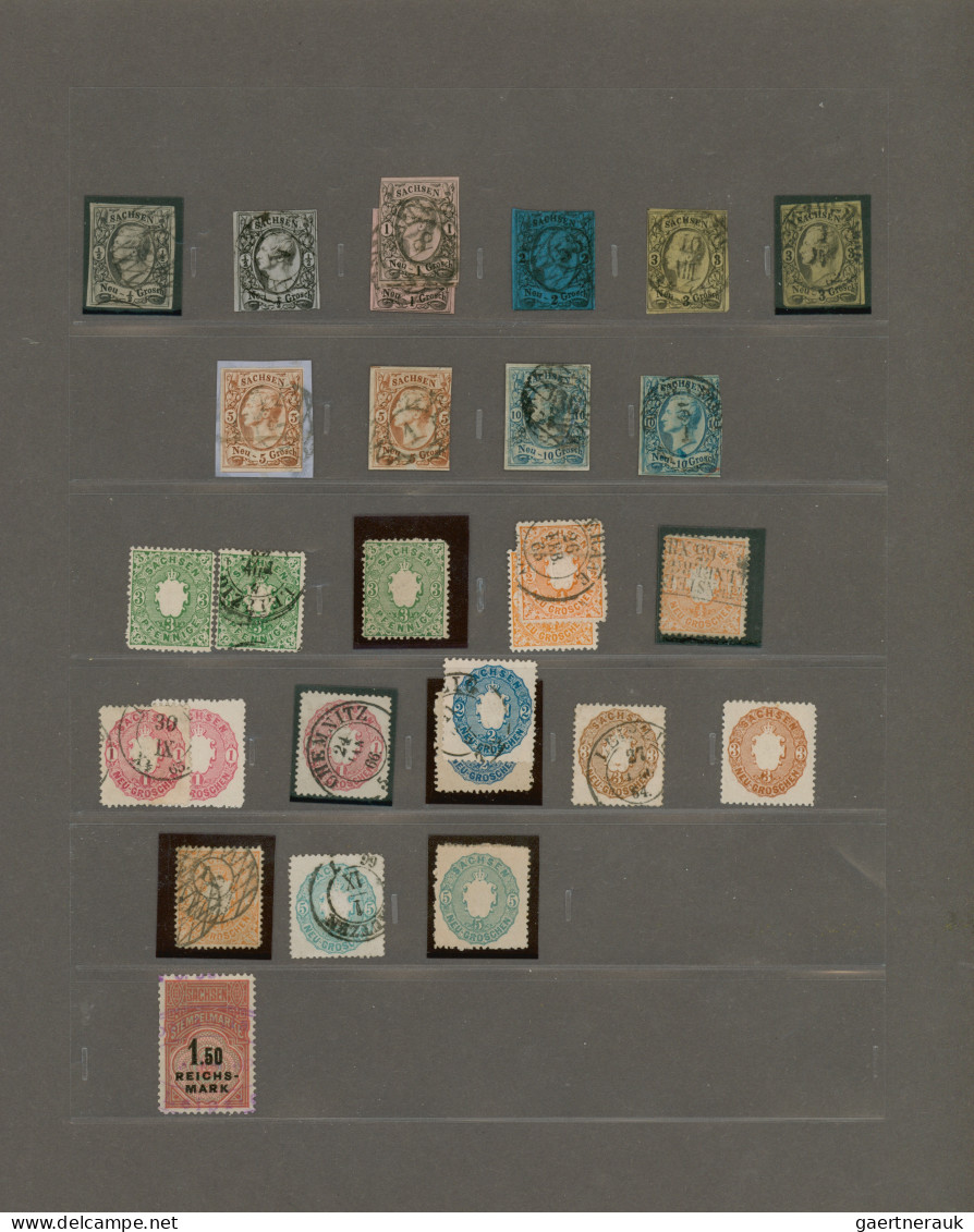 Sachsen - Marken Und Briefe: 1850/1867, Gestempelte Briefe, Grundstocksammlung A - Saxe