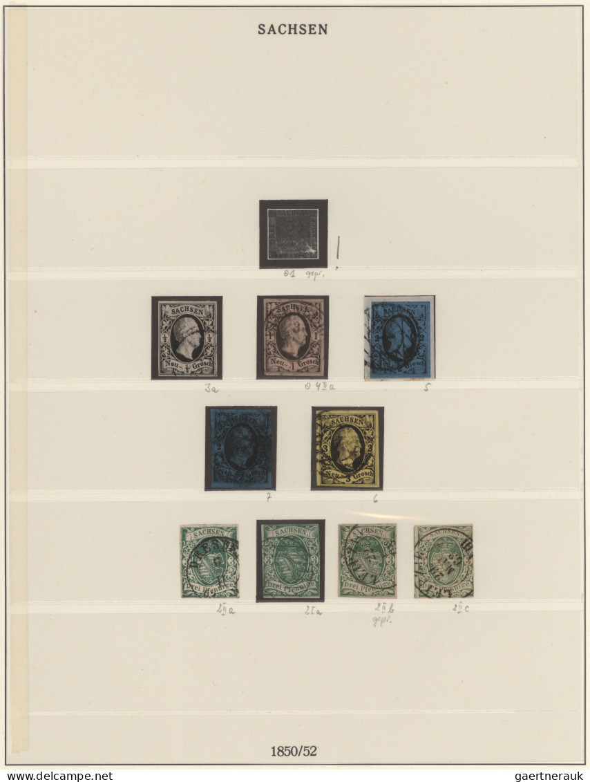 Sachsen - Marken Und Briefe: 1850-1867, Sammlung In Beiden Erhaltungen, Mit Bess - Saxony