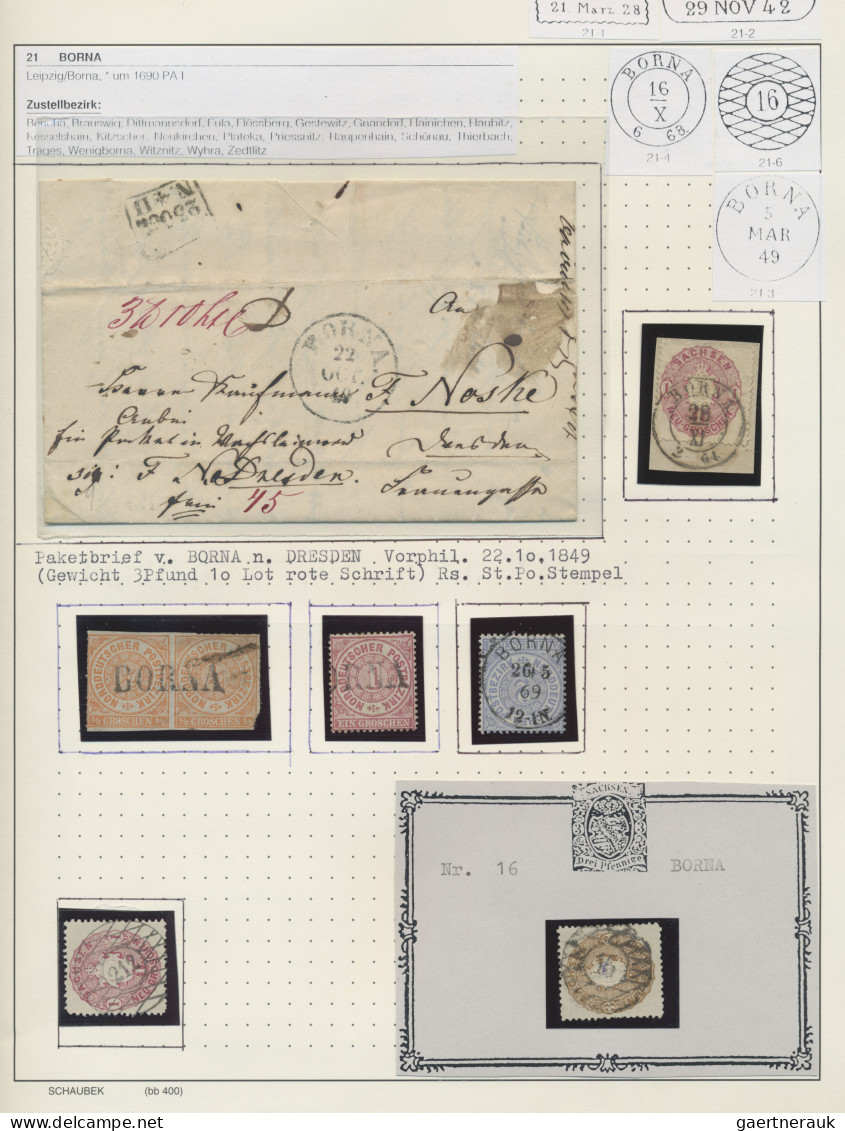 Sachsen - Marken Und Briefe: 1852/18167 (ca): Umfangreiche Sammlung Von Vielen H - Saxe