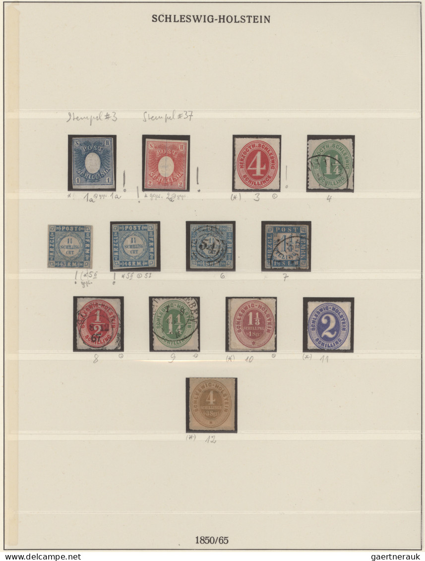 Schleswig-Holstein - Marken Und Briefe: 1850-1867, Sammlung, In Beiden Erhaltung - Other & Unclassified