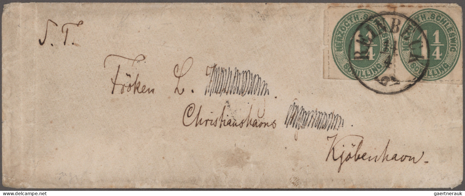 Schleswig-Holstein - Marken Und Briefe: 1855/1866 (ca), Schöne Sammlung Mit Selt - Andere & Zonder Classificatie