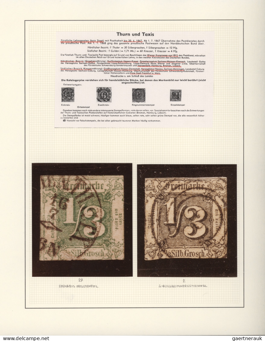 Thurn & Taxis - Marken Und Briefe: 1852-1867, Sammlung Hübsch Illustriert Im Alb - Andere & Zonder Classificatie