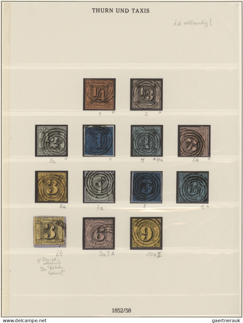 Thurn & Taxis - Marken Und Briefe: 1852-1867, Sammlung In Beiden Erhaltungen, Mi - Other & Unclassified