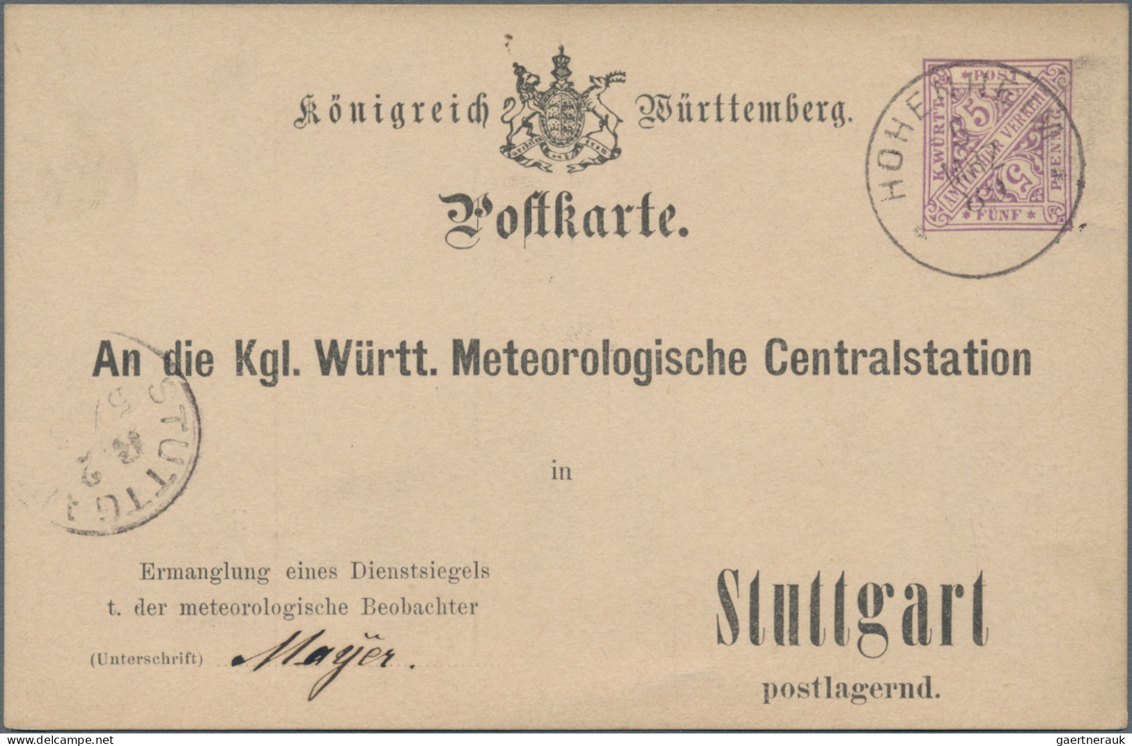 Württemberg - Marken Und Briefe: 1798/1920, Lot Mit Ca. 40 Belegen Ab Vorphila, - Sonstige & Ohne Zuordnung