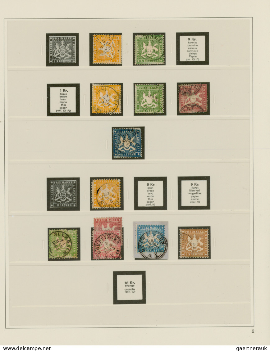 Württemberg - Marken Und Briefe: 1851/1920, Meist Gestempelte Und Teils Ungebrau - Otros & Sin Clasificación