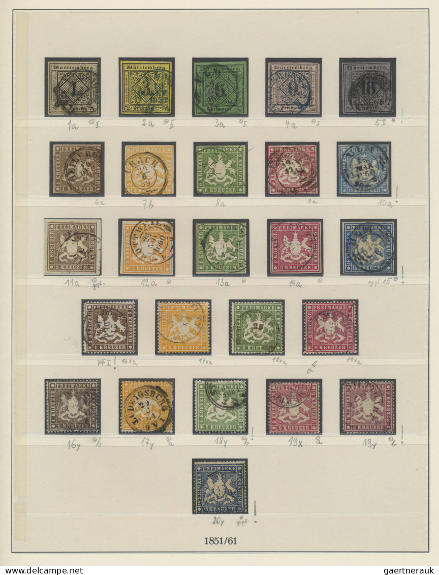 Württemberg - Marken Und Briefe: 1851-1920, Saubere Sammlung In Beiden Erhaltung - Autres & Non Classés