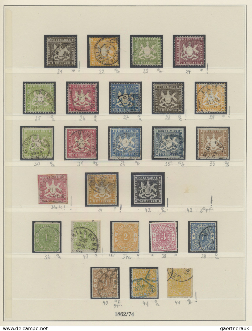 Württemberg - Marken Und Briefe: 1851-1920, Saubere Sammlung In Beiden Erhaltung - Autres & Non Classés