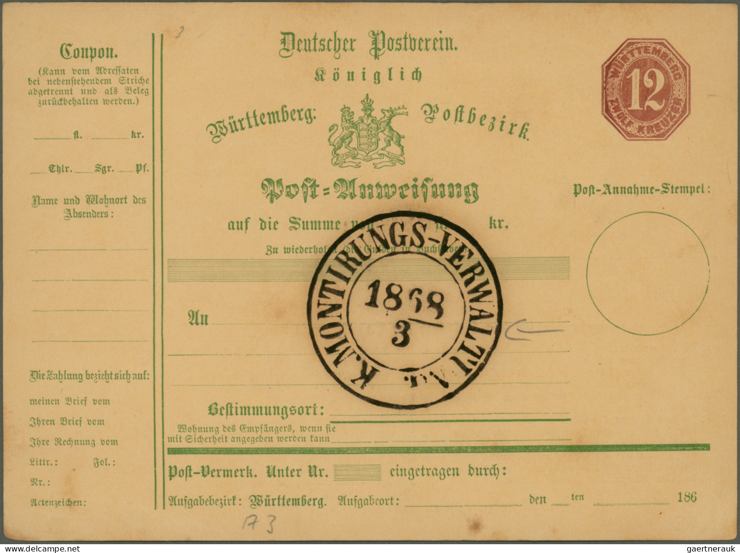 Württemberg - Ganzsachen: 1866/1875 (ca.), Sammlung Von 47 Gebrauchten Und Ungeb - Autres & Non Classés