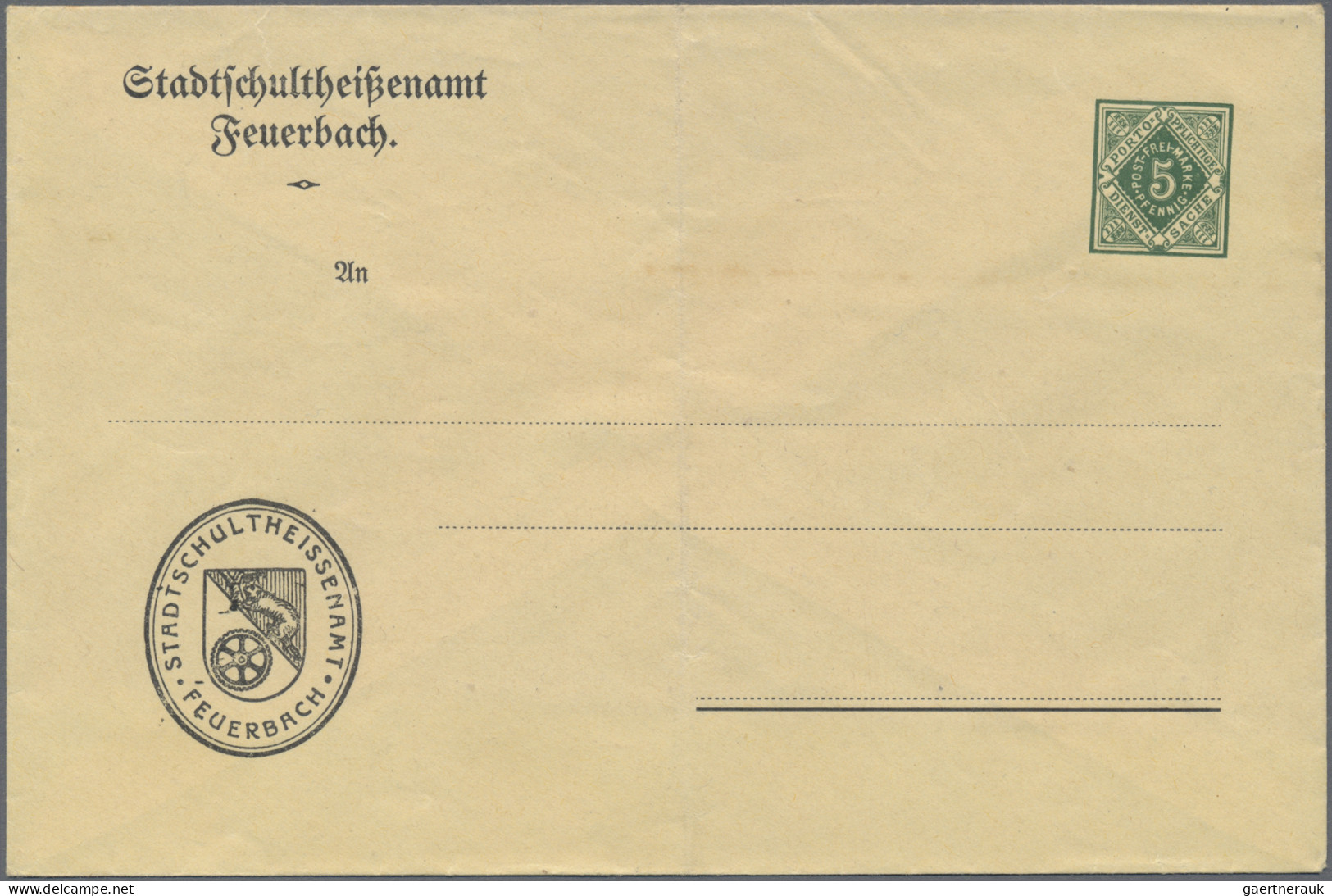 Württemberg - Ganzsachen: 1866/1920 (ca.), Partie von über 300 gebrauchten/ungeb