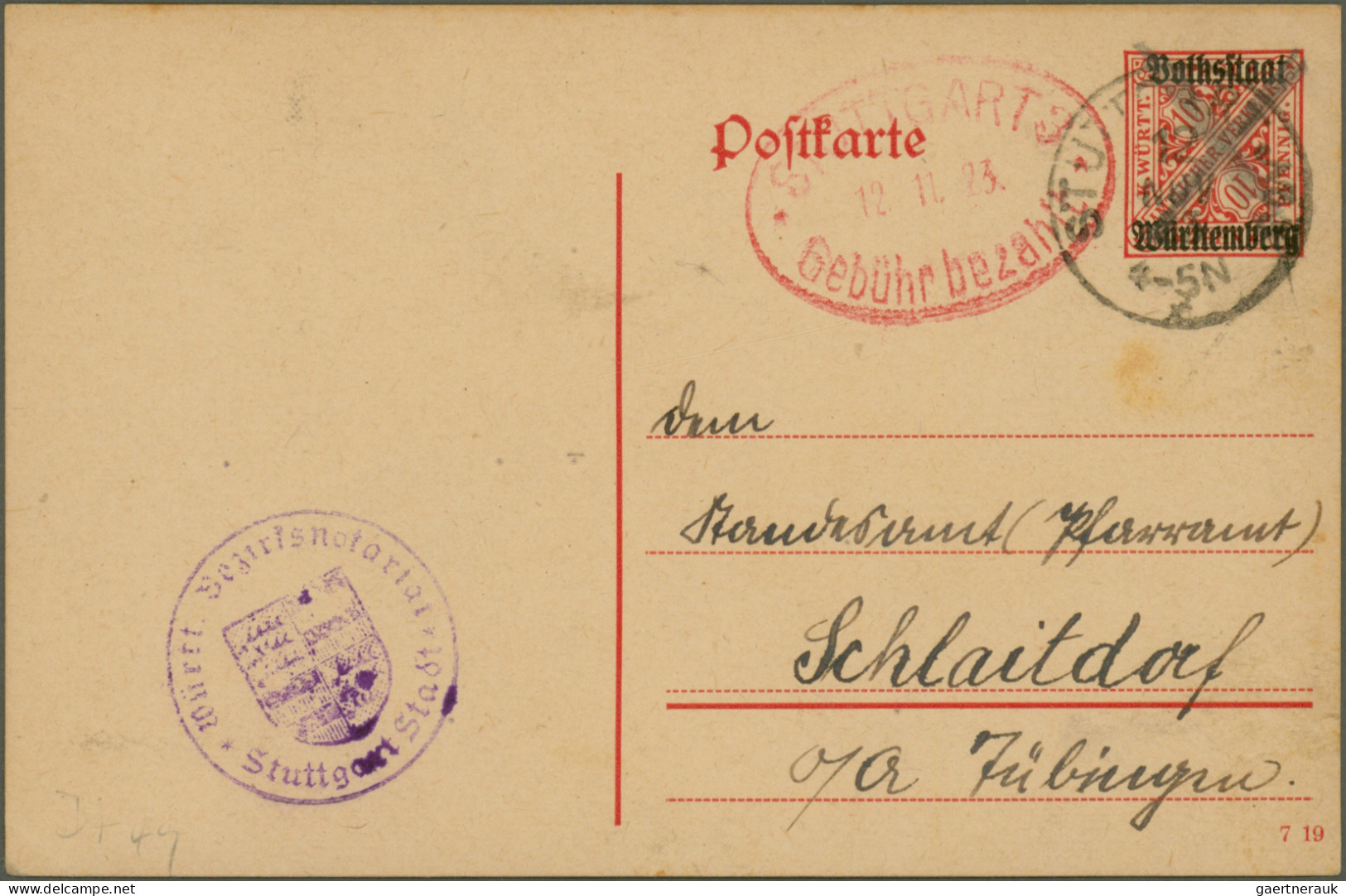 Württemberg - Ganzsachen: 1873/1920, Partie Von Ca. 130 (fast Nur Gebrauchten) G - Sonstige & Ohne Zuordnung