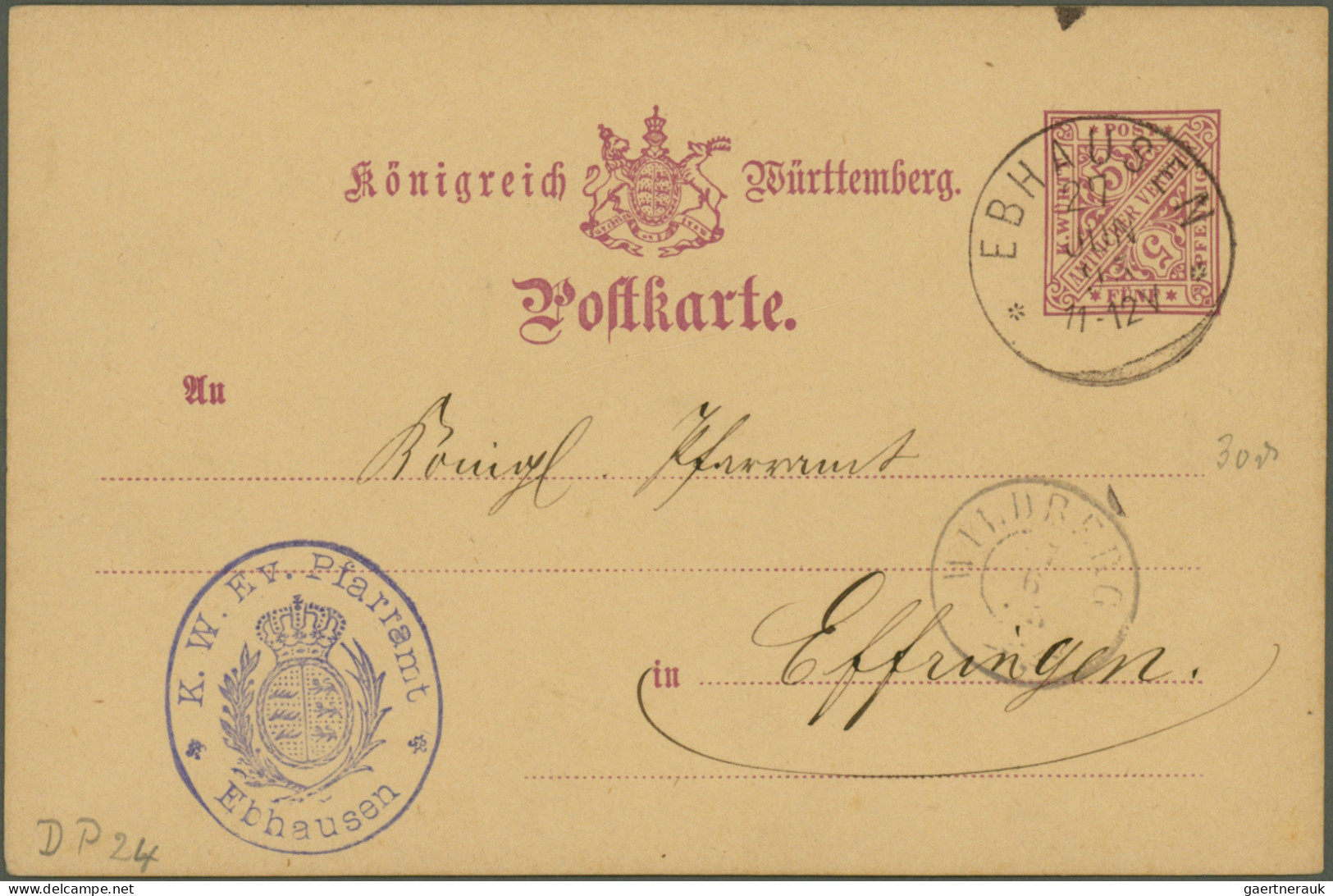 Württemberg - Ganzsachen: 1873/1920, Partie von ca. 130 (fast nur gebrauchten) G