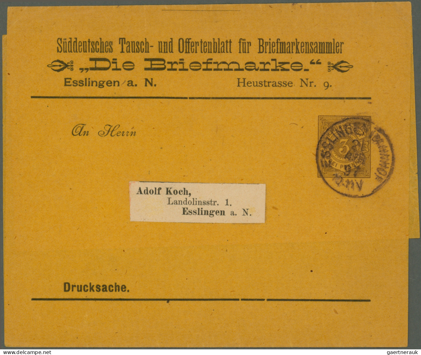 Württemberg - Ganzsachen: 1882/1923, Vielseitige Partie Von Ca. 73 Meist Gebrauc - Otros & Sin Clasificación