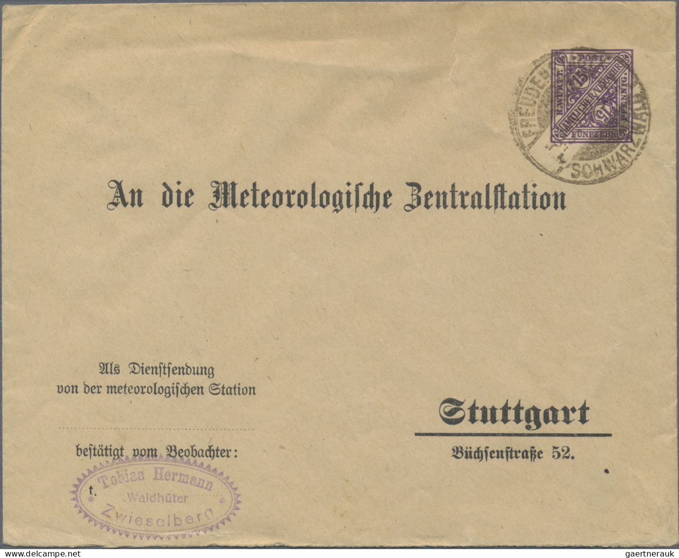 Württemberg - Ganzsachen: 1890/1910 (ca.), Partie von 20 gebrauchten und ungebra