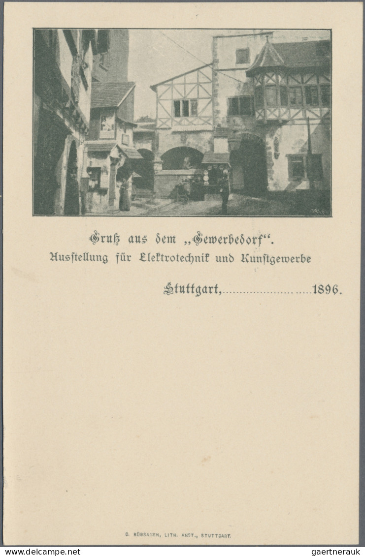 Württemberg - Privatganzsachen: 1875/1895 (ca.), Partie Von 28 (meist Ungebrauch - Sonstige & Ohne Zuordnung