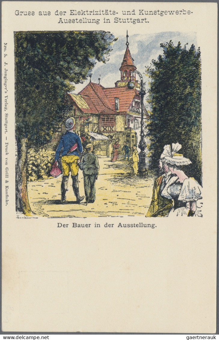 Württemberg - Privatganzsachen: 1875/1895 (ca.), Partie Von 28 (meist Ungebrauch - Autres & Non Classés