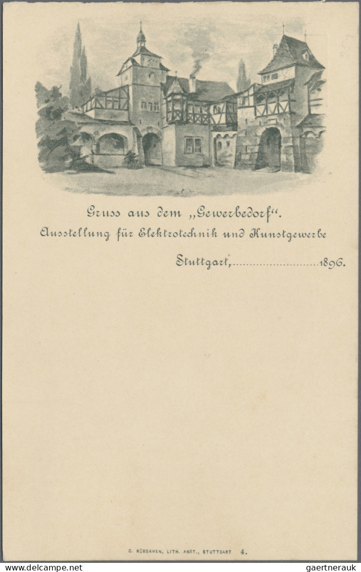 Württemberg - Privatganzsachen: 1875/1895 (ca.), Partie Von 28 (meist Ungebrauch - Other & Unclassified