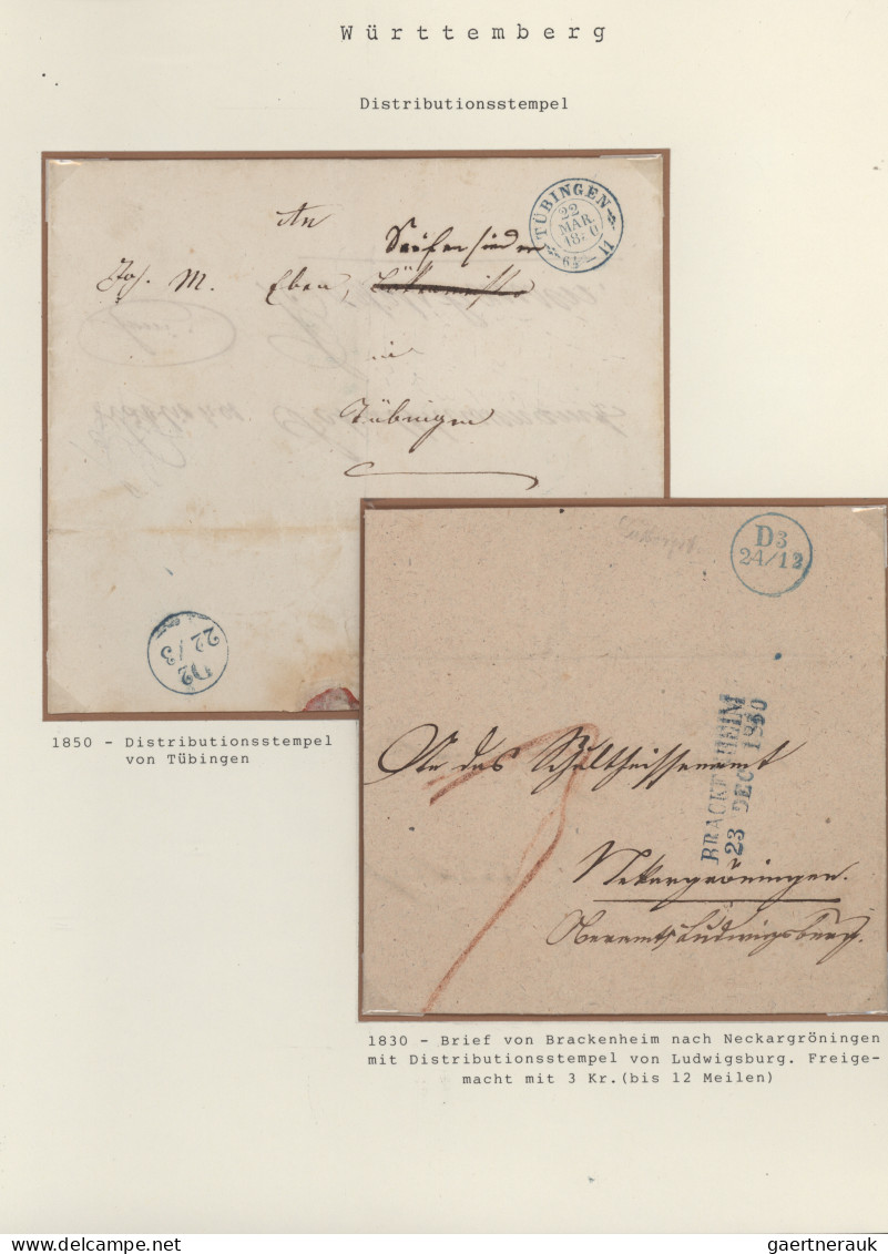 Württemberg - Stempel: 1600/1902, außergewöhnliche Sammlung von ca. 183 Belegen