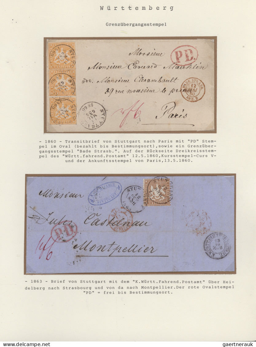 Württemberg - Stempel: 1600/1902, außergewöhnliche Sammlung von ca. 183 Belegen