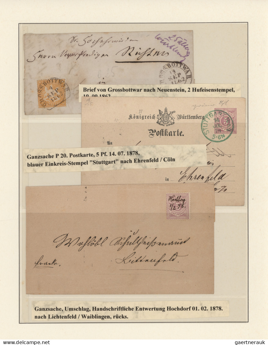 Württemberg - Stempel: 1851/1900 (ca.), Die Poststempel Des Königreichs Württemb - Otros & Sin Clasificación