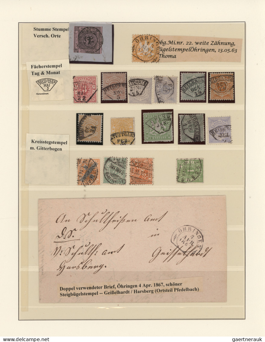 Württemberg - Stempel: 1851/1900 (ca.), Die Poststempel Des Königreichs Württemb - Andere & Zonder Classificatie