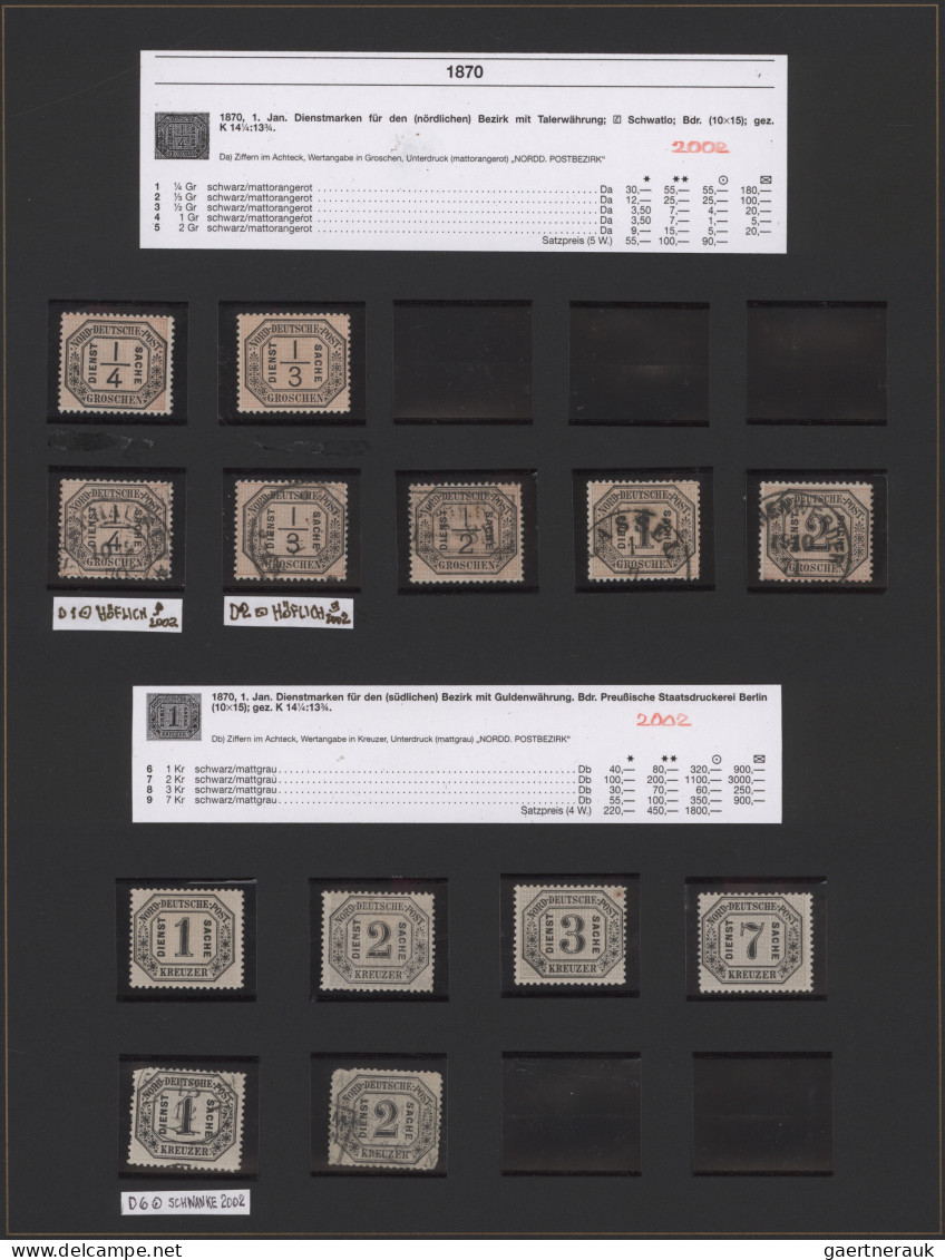 Norddeutscher Bund - Marken Und Briefe: 1868-1871, Sammlung Auf Albumblättern, T - Andere & Zonder Classificatie