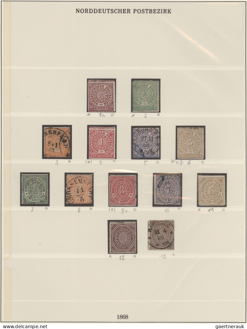 Norddeutscher Bund - Marken Und Briefe: 1868-1871, Sammlung In Beiden Erhaltunge - Autres & Non Classés