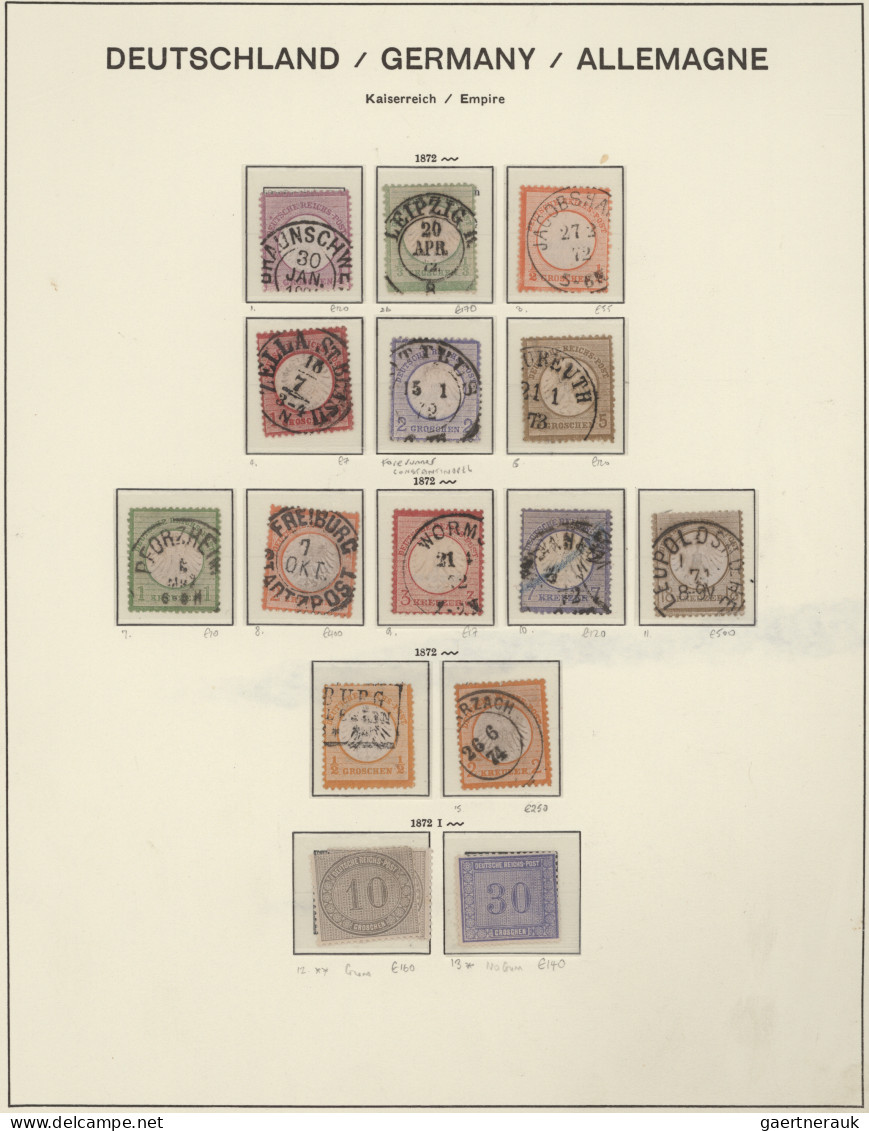 Deutsches Reich: 1872/1945, Gestempelte Und Ungebrauchte Sammlung Im Vordruckalb - Collections