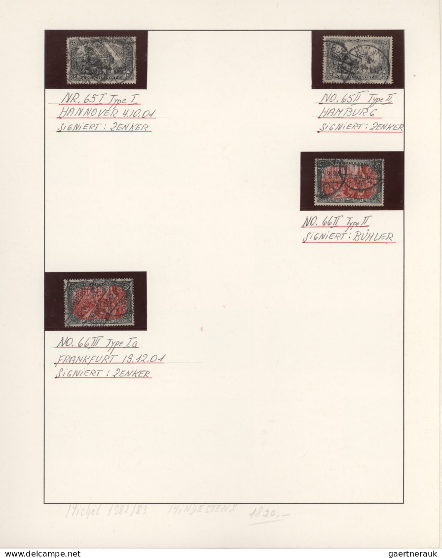Deutsches Reich: 1872-1919 Interessante Sammlung von gestempelten Marken auf sel
