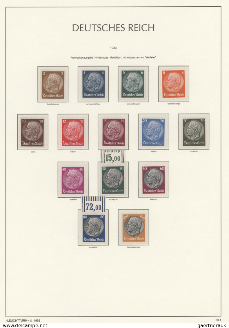 Deutsches Reich: 1933/1945, Postfrisch/ungebrauchte Sammlung III. Reich Mit Feld - Colecciones