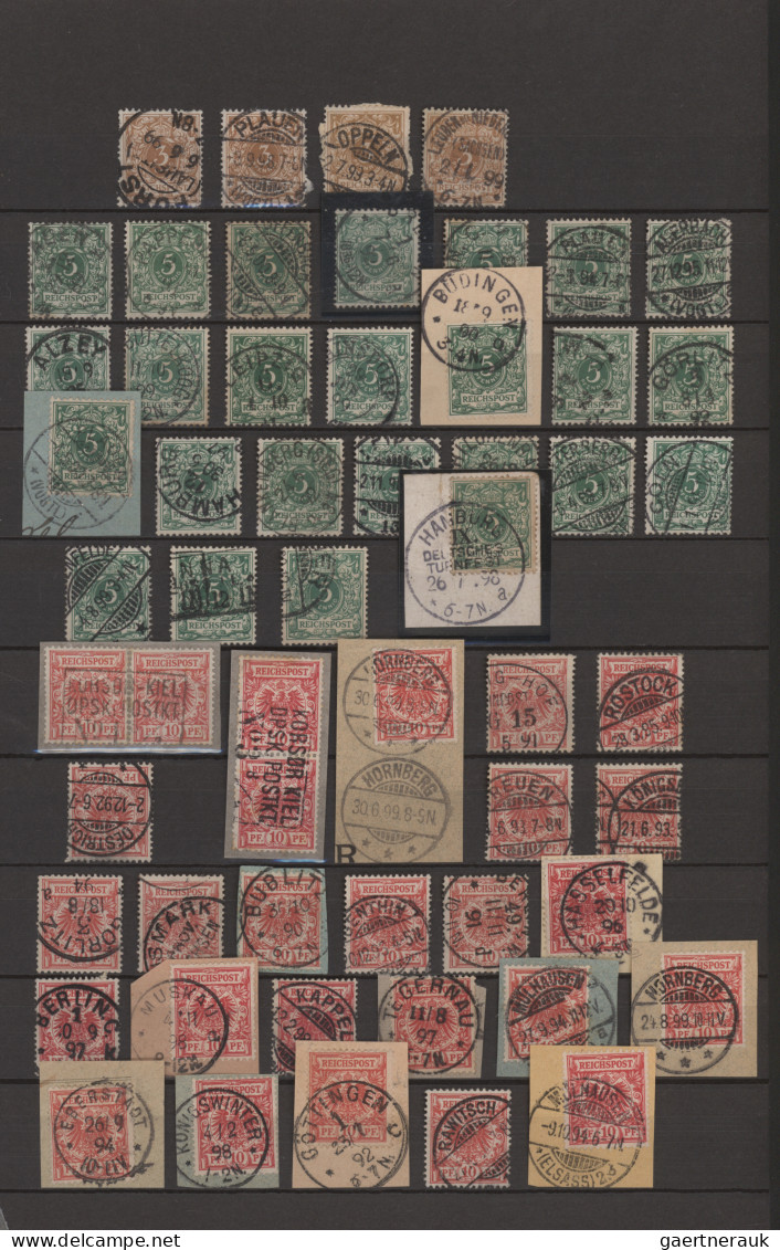 Deutsches Reich: 1875/1900, Sauber Gestempelte Sammlungspartie Mit 430 Marken (2 - Collections